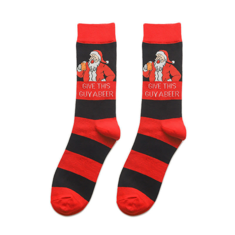 Plus Size Christmas Creative Quarter Socks(5 Pairs) - image 6