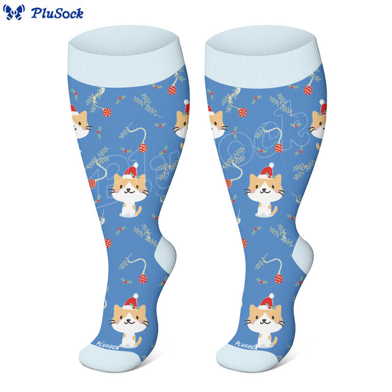 Plus Size Christmas Goose Unicorn Compression Socks(3 Pairs) - image 6