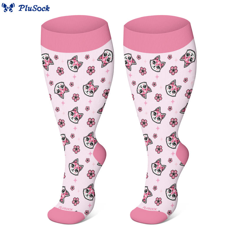 Plus Size Pug Fox Compression Socks(3 Pairs) - image 3