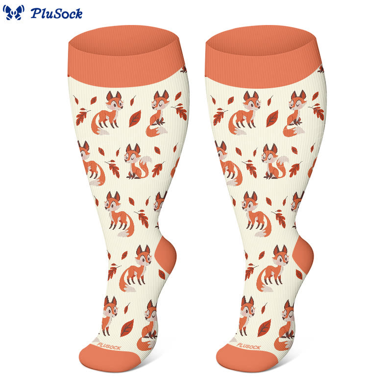 Plus Size Pug Fox Compression Socks(3 Pairs) - image 4
