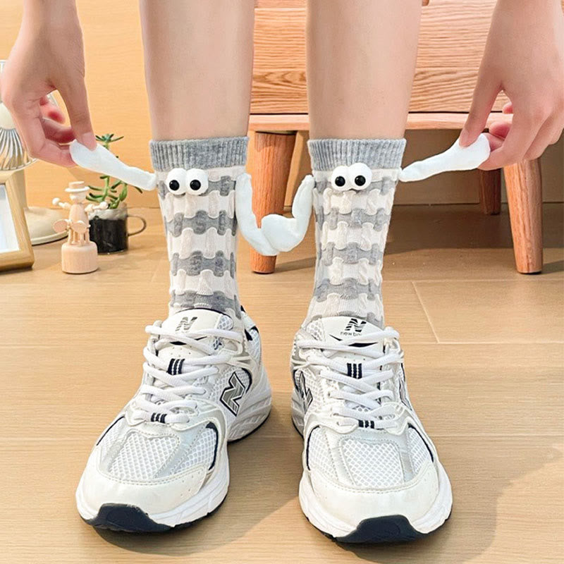 Plus Size Dopamine Hand In Hand Quarter Socks(5 Pairs) - image 3