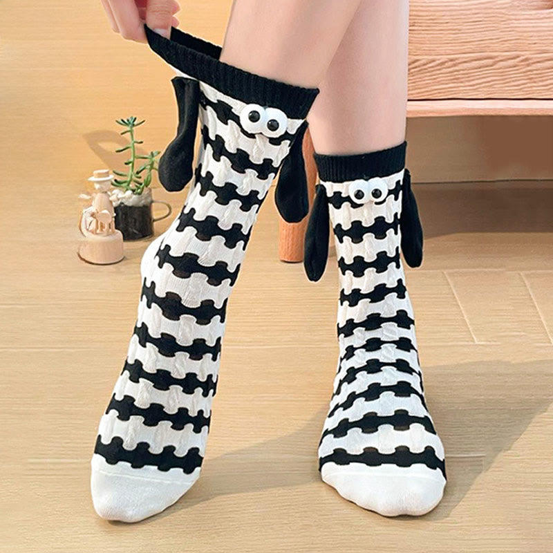 Plus Size Dopamine Hand In Hand Quarter Socks(5 Pairs) - image 1