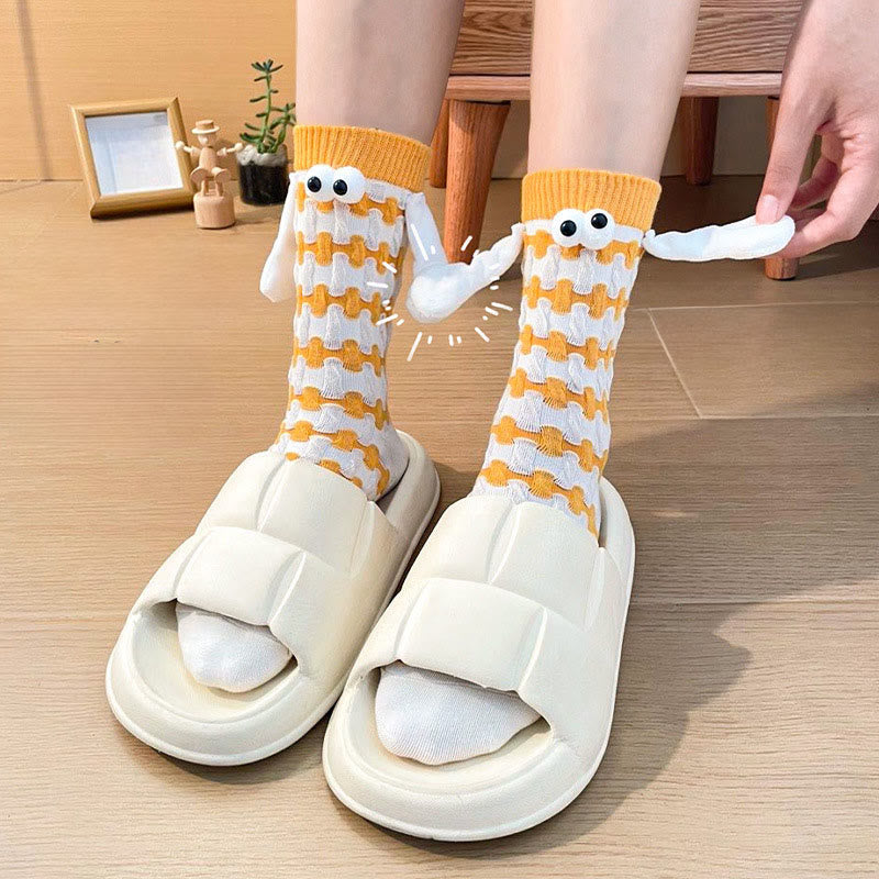Plus Size Dopamine Hand In Hand Quarter Socks(5 Pairs) - image 4