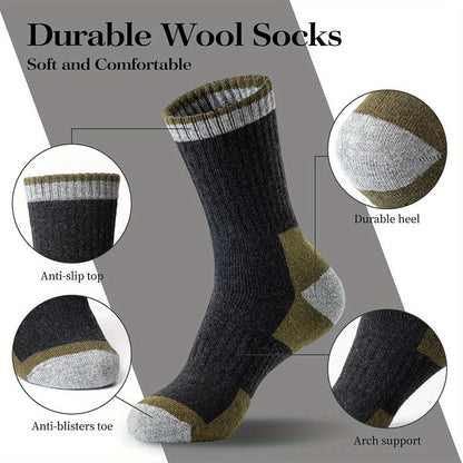 Plus Size Winter Wool Quarter Socks(5 Pairs) - image 4