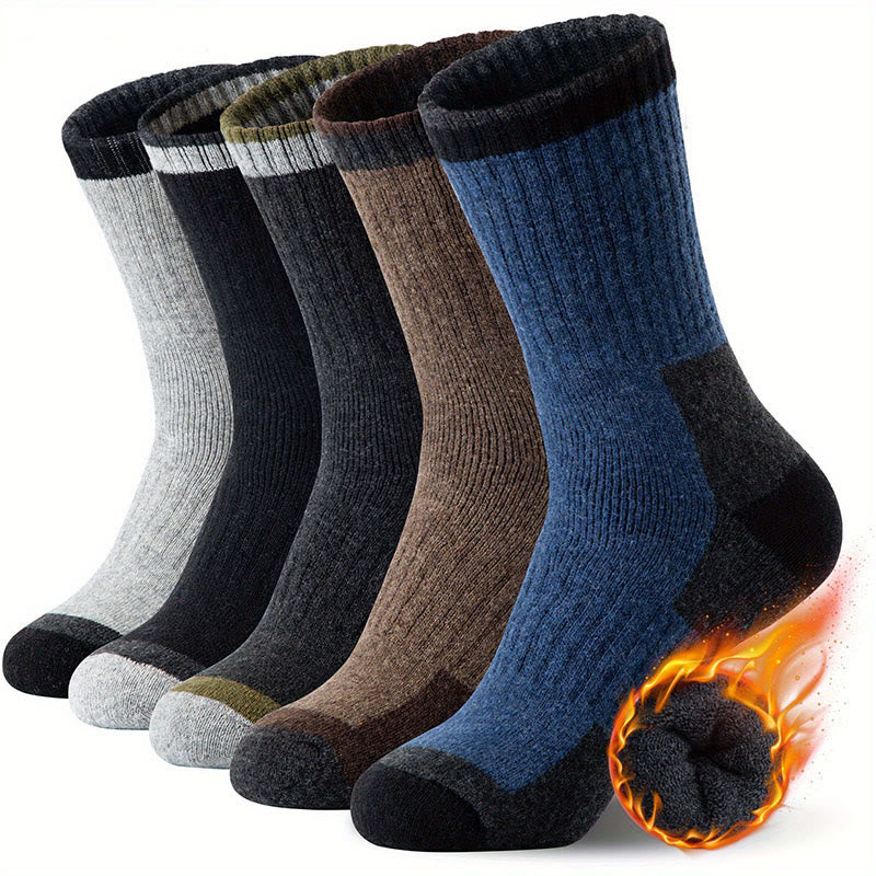 Plus Size Winter Wool Quarter Socks(5 Pairs) - image 1