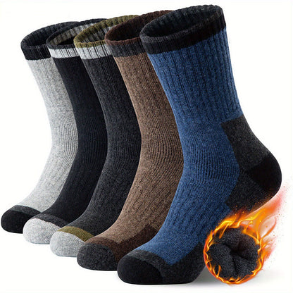 Plus Size Winter Wool Quarter Socks(5 Pairs) - image 1