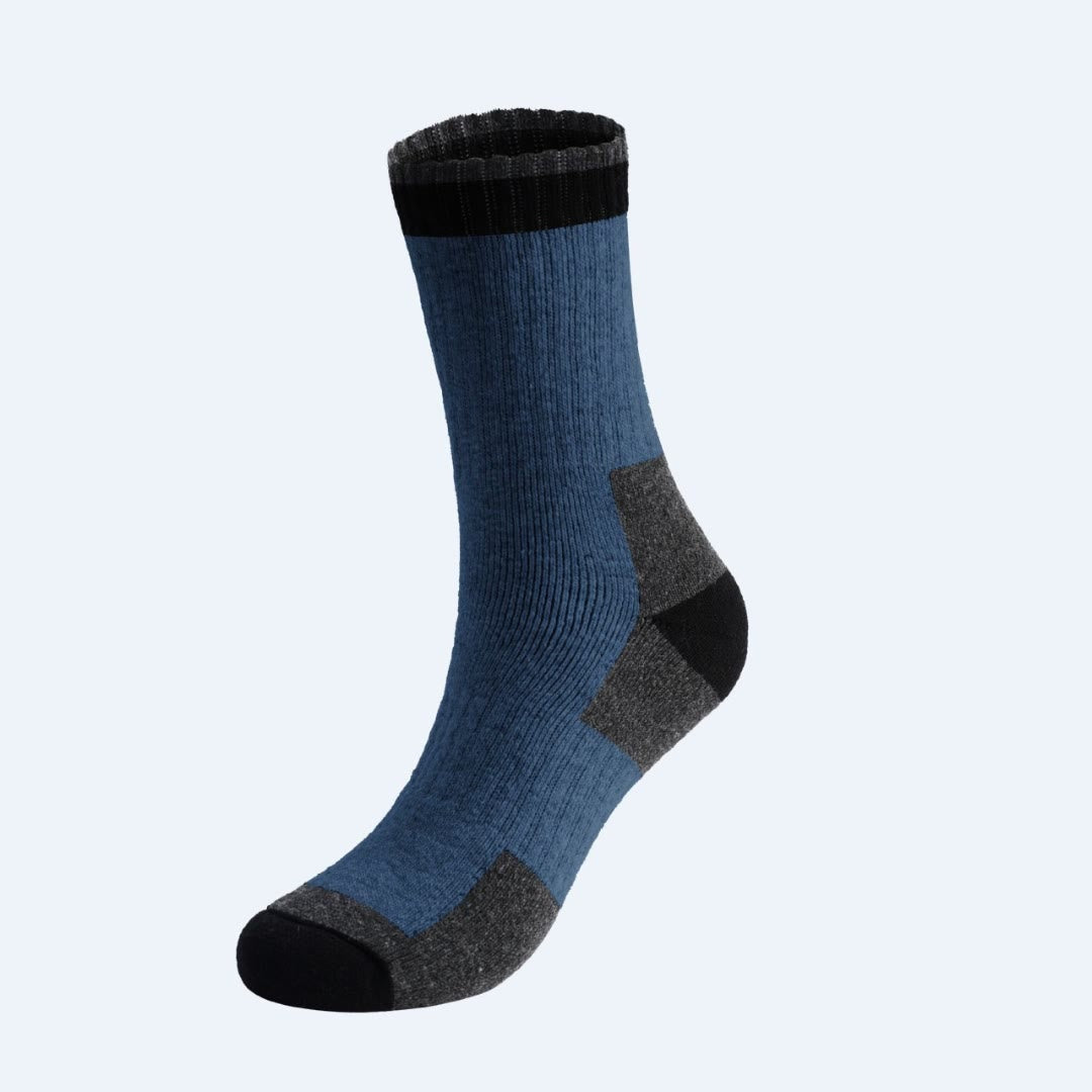 Plus Size Winter Wool Quarter Socks(5 Pairs) - Blue - EU40-47(US7-12.5) - image 7
