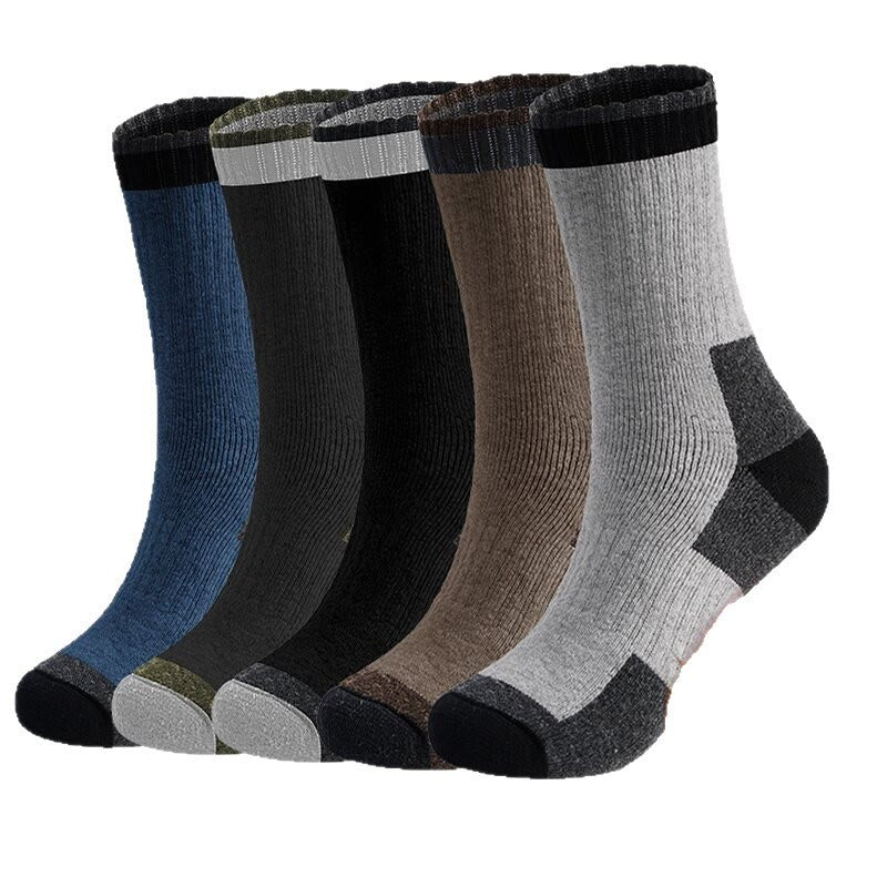 Plus Size Winter Wool Quarter Socks(5 Pairs) - Multicolor - EU40-47(US7-12.5) - image 2