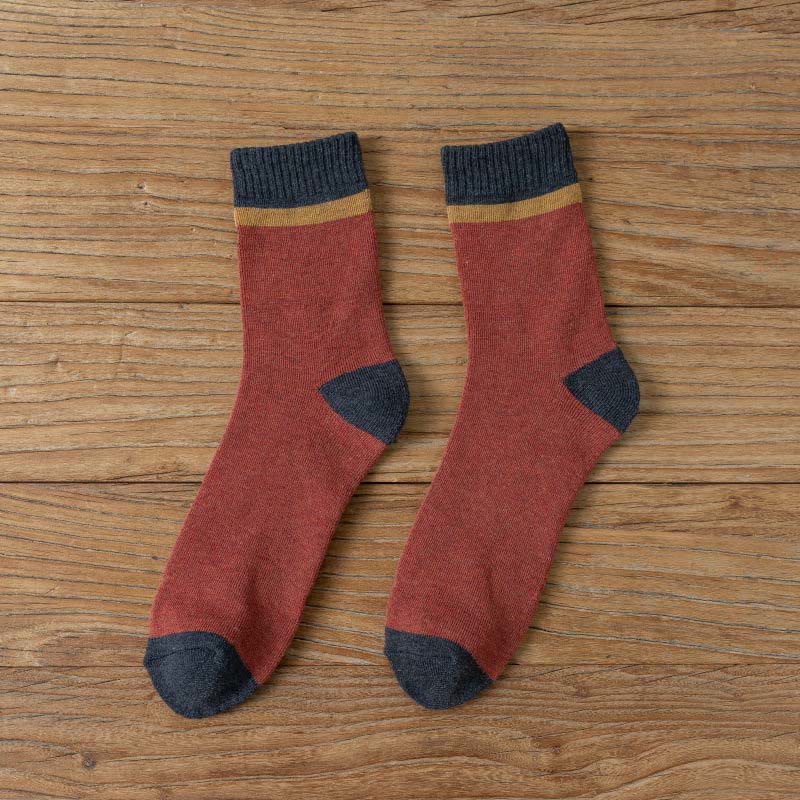 Plus Size Trendy Classics Quarter Socks(7 Pairs) - Red - EU39-43(US6-9) - image 11