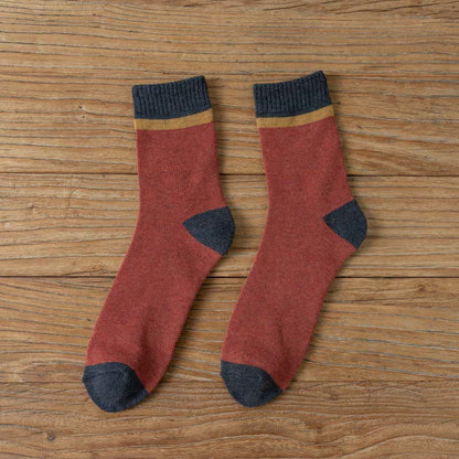 Plus Size Trendy Classics Quarter Socks(7 Pairs) - Red - EU39-43(US6-9) - image 11
