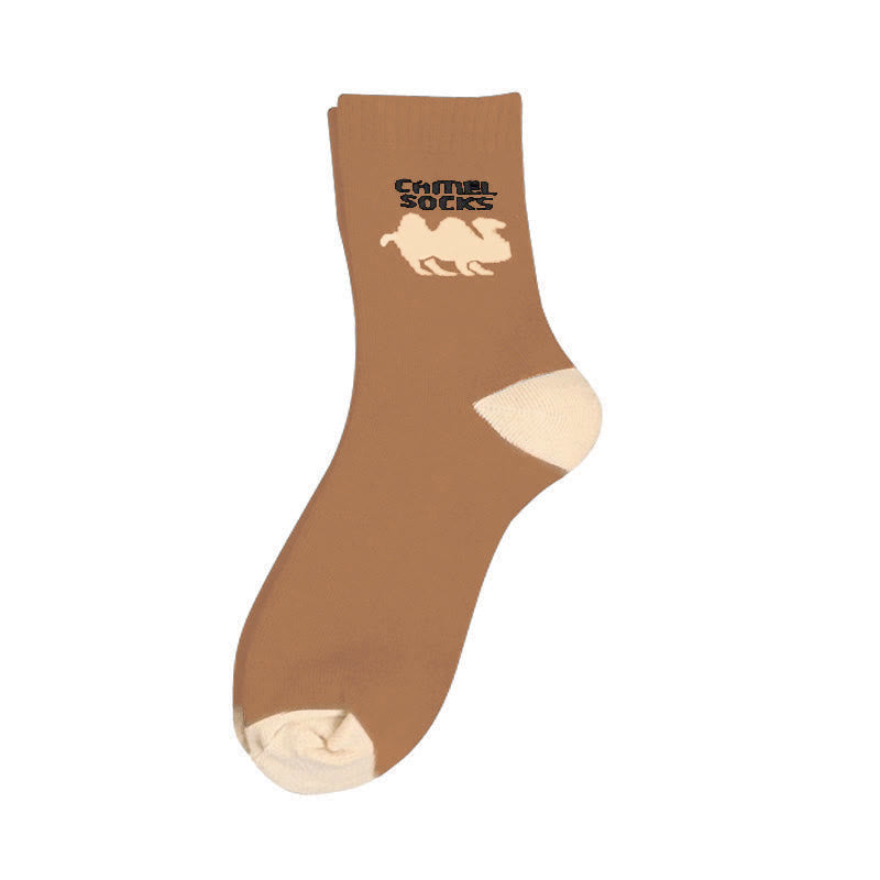 Plus Size Camel Quarter Socks(5 Pairs) - Coffee - EU39-44(US6-10) - image 4