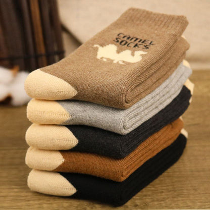 Plus Size Camel Quarter Socks(5 Pairs) - image 1