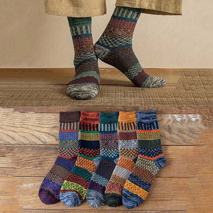 Plus Size Double Needle Retro Quarter Socks(5 Pairs) - image 0