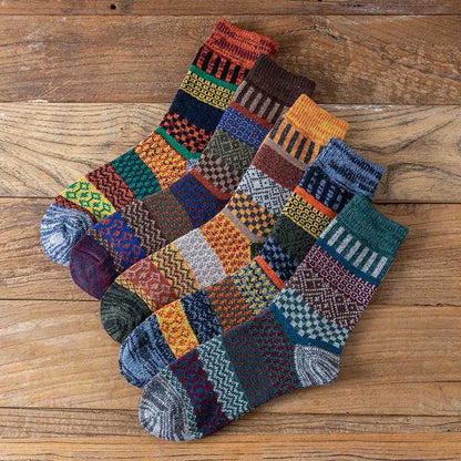 Plus Size Double Needle Retro Quarter Socks(5 Pairs) - image 3