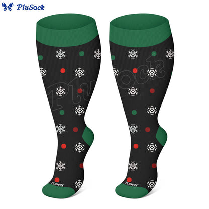 Plus Size Christmas Cute Cats Compression Socks(3 Pairs) - image 3
