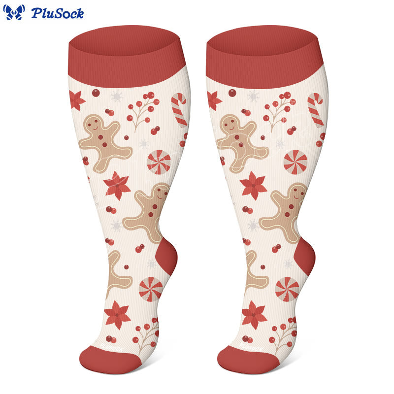Plus Size Christmas Cute Cats Compression Socks(3 Pairs) - image 4
