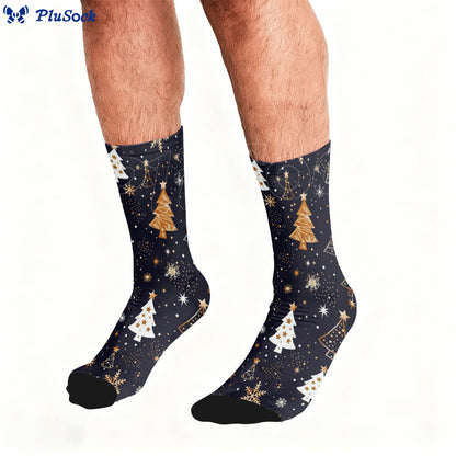 Plus Size Christmas Tree Snowflake Quarter Socks - image 0