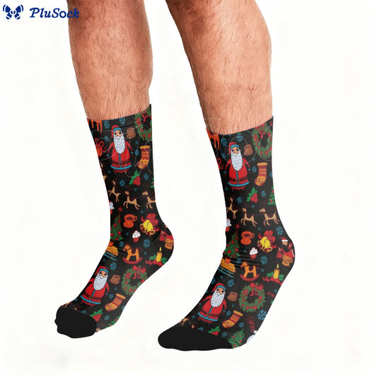 Plus Size Santa Claus Elk Quarter Socks - image 0