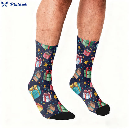 Plus Size Christmas Gift Box Quarter Socks - image 1