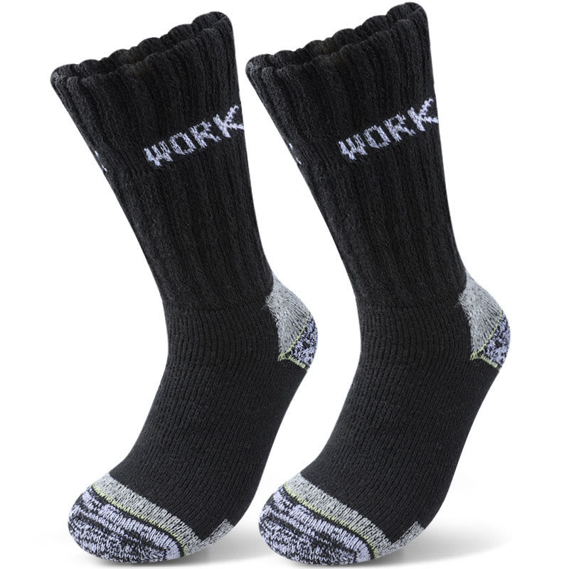 Plus Size Thickened Cold Protection Quarter Socks(3 Pairs) - Black - EU39-45(US6-11) - image 2