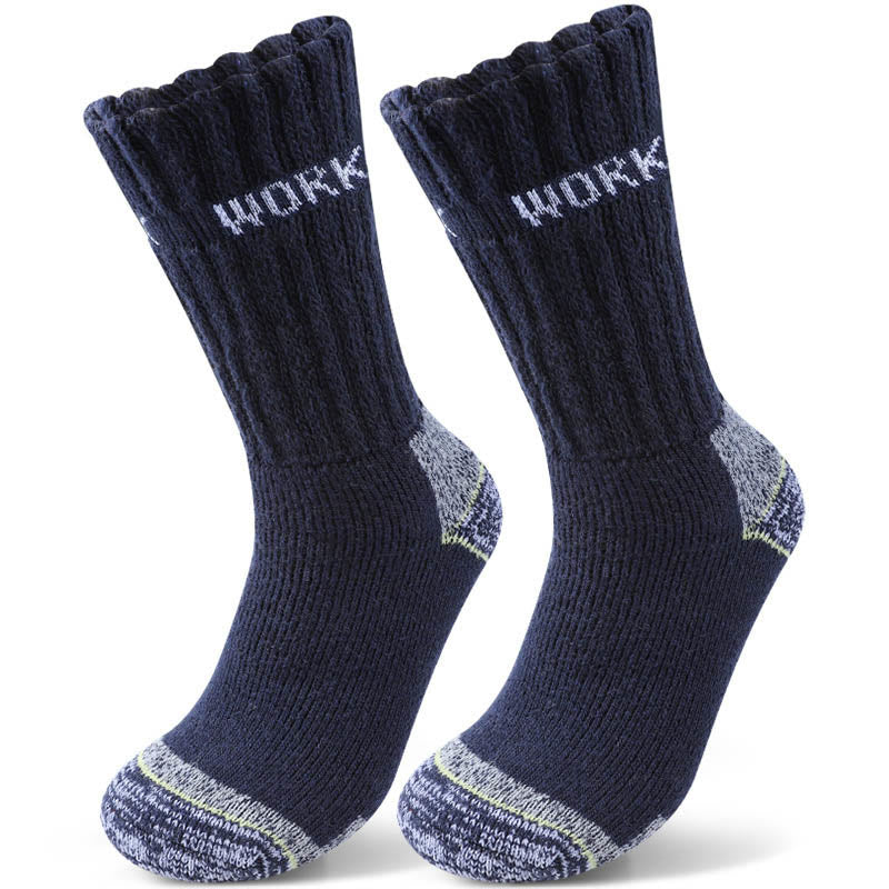 Plus Size Thickened Cold Protection Quarter Socks(3 Pairs) - Navy Blue - EU39-45(US6-11) - image 1
