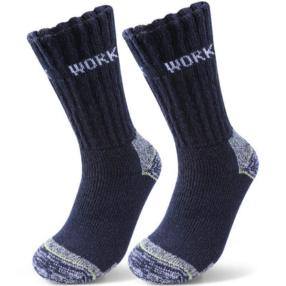 Plus Size Thickened Cold Protection Quarter Socks(3 Pairs) - Navy Blue - EU39-45(US6-11) - image 1