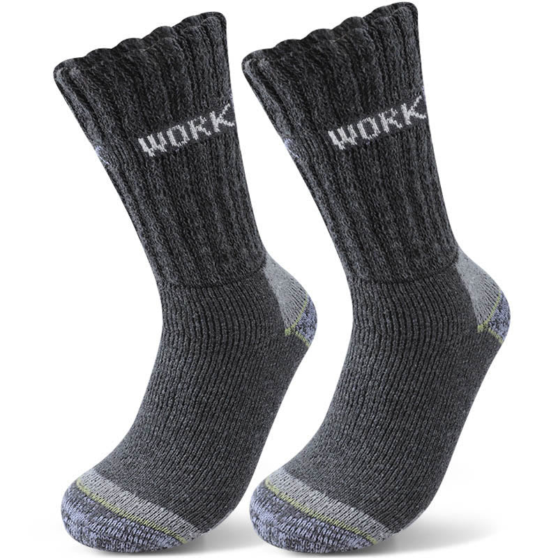 Plus Size Thickened Cold Protection Quarter Socks(3 Pairs) - Dark Grey - EU39-45(US6-11) - image 3