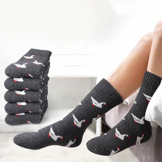 Plus Size Duck Quarter Socks(5 Pairs) - Dark Grey - EU36-42(US3-8.5) - image 0
