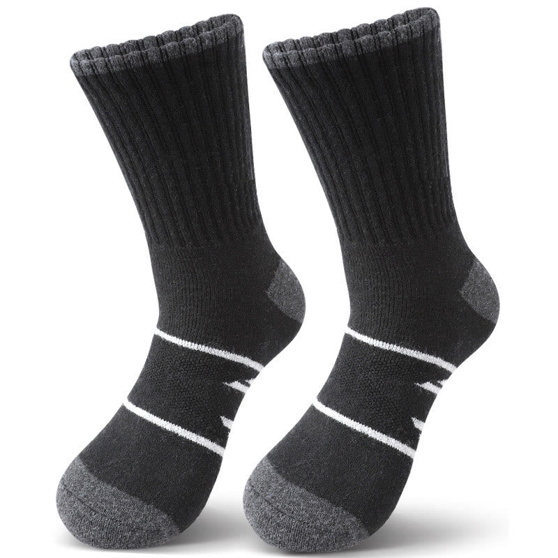 Plus Size Line Quarter Socks(4 Pairs) - Black - EU36-42(US3-8.5) - image 6