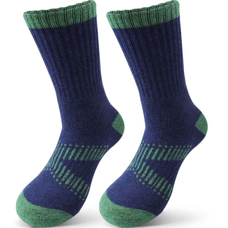 Plus Size Wool Hike Quarter Socks(4 Pairs) - Green - EU36-42(US3-8.5) - image 4