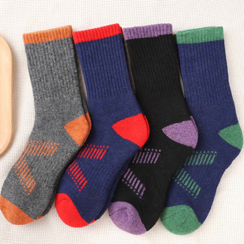 Plus Size Wool Hike Quarter Socks(4 Pairs) - Multicolor - EU36-42(US3-8.5) - image 6