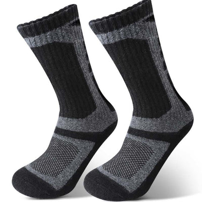 Plus Size Wool Geometry Quarter Socks(3 Pairs) - Black - EU39-45(US6-11) - image 1