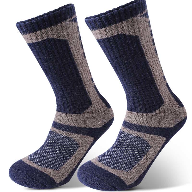 Plus Size Wool Geometry Quarter Socks(3 Pairs) - Khaki - EU39-45(US6-11) - image 2