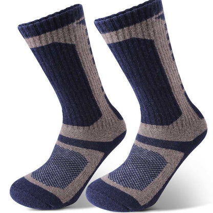Plus Size Wool Geometry Quarter Socks(3 Pairs) - Khaki - EU39-45(US6-11) - image 2