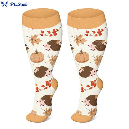 Plusock Plus Size Autumn Hedgehog Compression Socks - image 3
