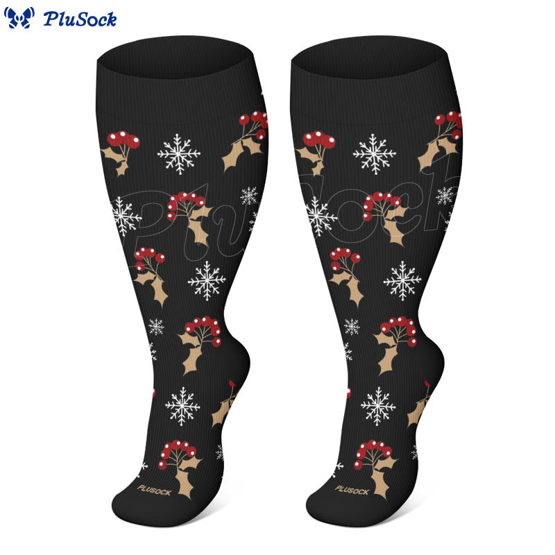 Plus Size Dachshund Snowman Compression Socks(3 Pairs) - image 2