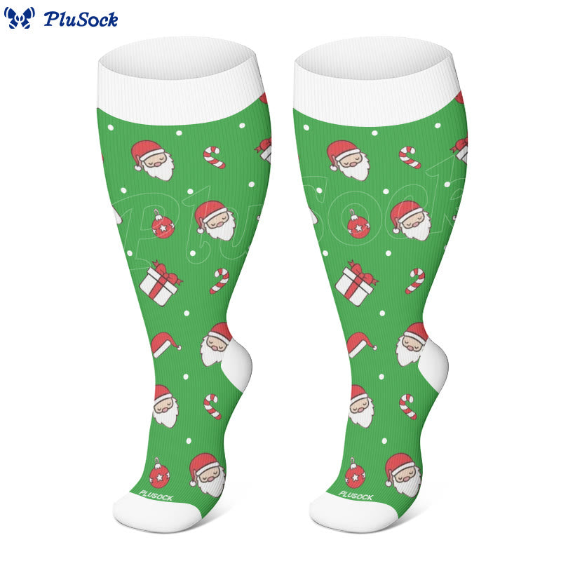 Plus Size Dachshund Snowman Compression Socks(3 Pairs) - image 4