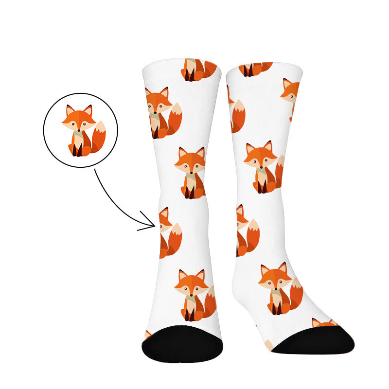 Plus Size Custom Image Cover Socks - Sample B - EU37-44(US4-10) - image 10