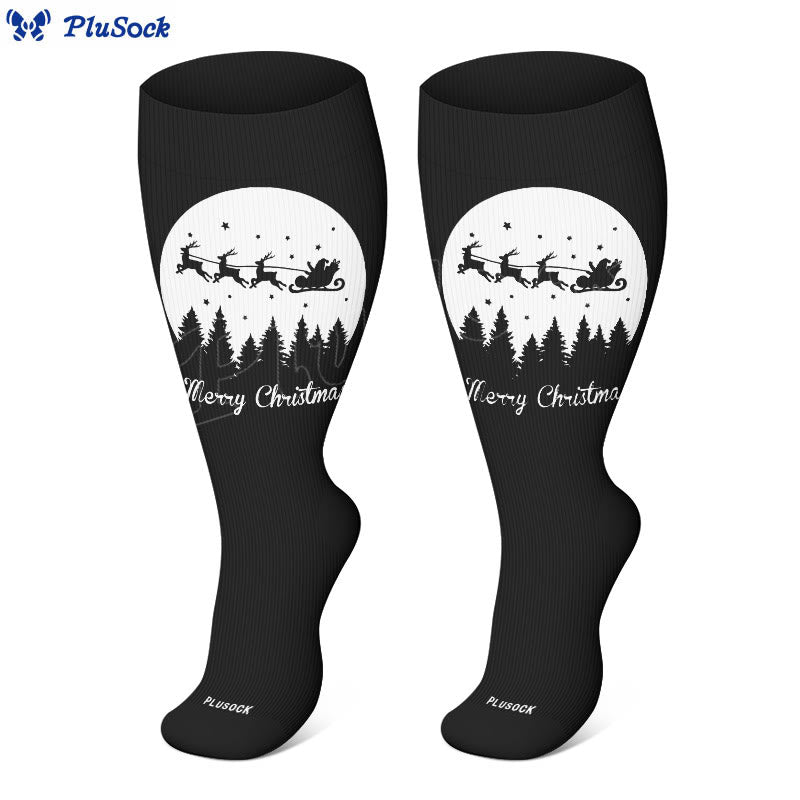 Plus Size Holiday Spirit Compression Socks(3 Pairs) - image 3