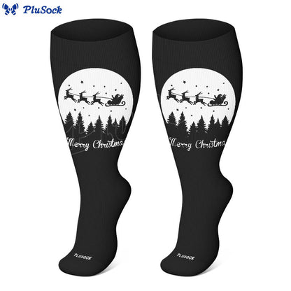Plus Size Holiday Spirit Compression Socks(3 Pairs) - image 3
