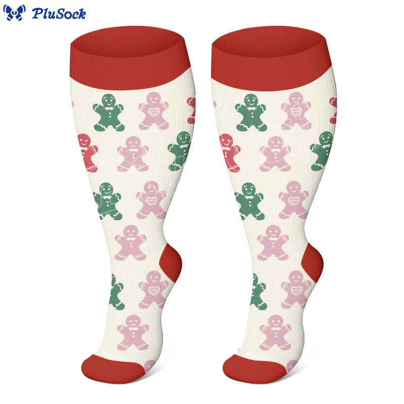 Plus Size Holiday Spirit Compression Socks(3 Pairs) - image 2