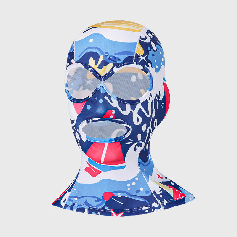 Full Face Wrap Breathable Sun Protection Facekini Mask - B - One Size - image 2