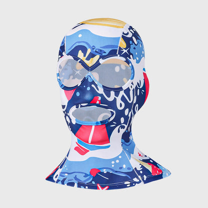 Full Face Wrap Breathable Sun Protection Facekini Mask - B - One Size - image 2