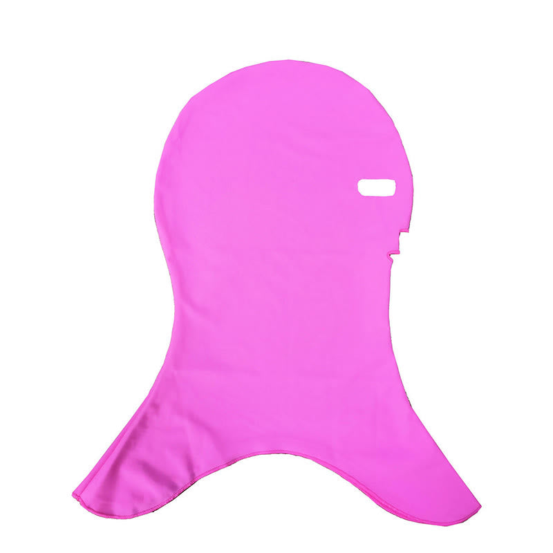 Solid Color Swim Sun Protection Facekini Mask - Purple - One Size - image 4