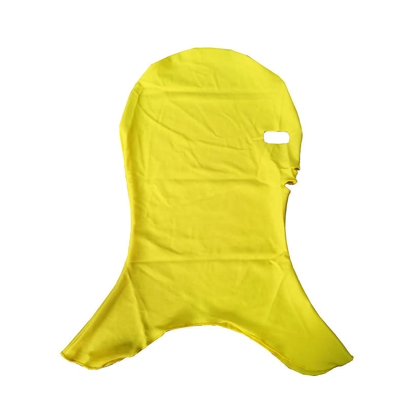 Solid Color Swim Sun Protection Facekini Mask - Yellow - One Size - image 6
