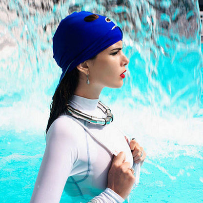 Solid Color Swim Sun Protection Facekini Mask - image 2