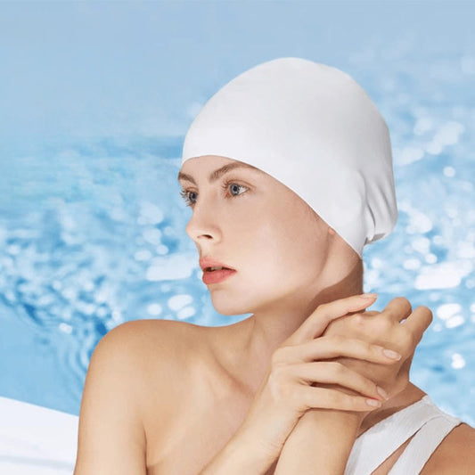High Elasticity Solid Color Swim Cap - image 0