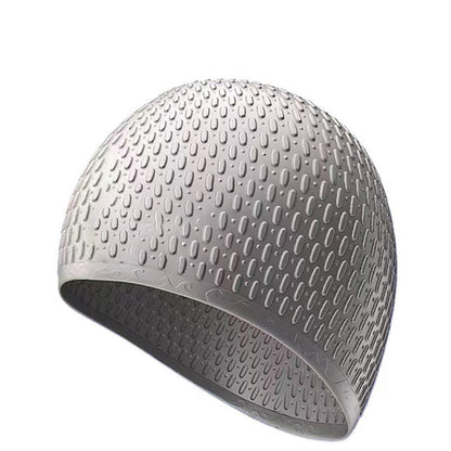 Teardrop Shape Swim Cap - Grey - One Size - image 4