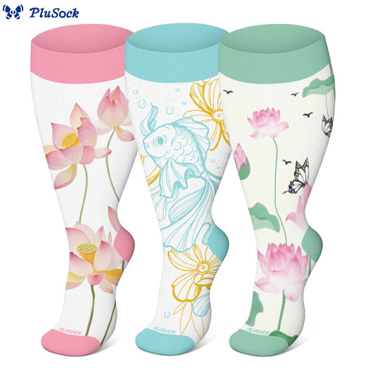 Plus Size Lucky Days Compression Socks(3 Pairs) - image 0