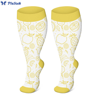 Plus Size Vegetable Series Compression Socks(3 Pairs) - image 3